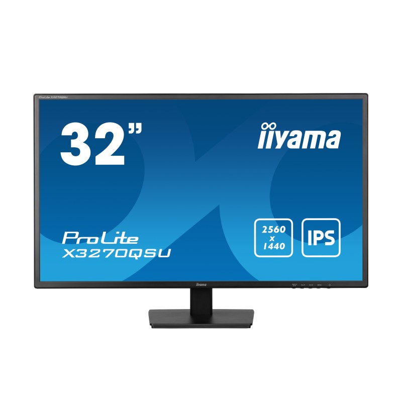 iiyama ProLite X3270QSU-B1 80.0cm (31.5") WQHD IPS Monitor HDMI/DP/USB 3ms